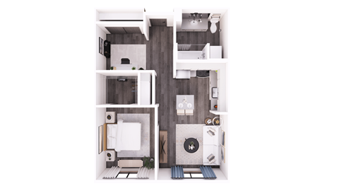 a floor plan of a bedroom with a bathroom and a closet